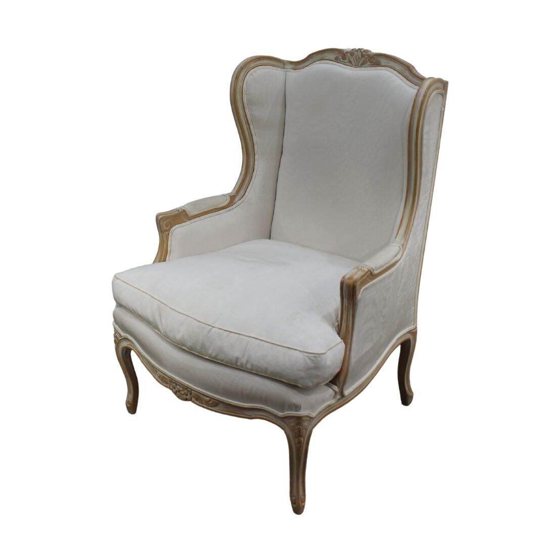 French style wing chair