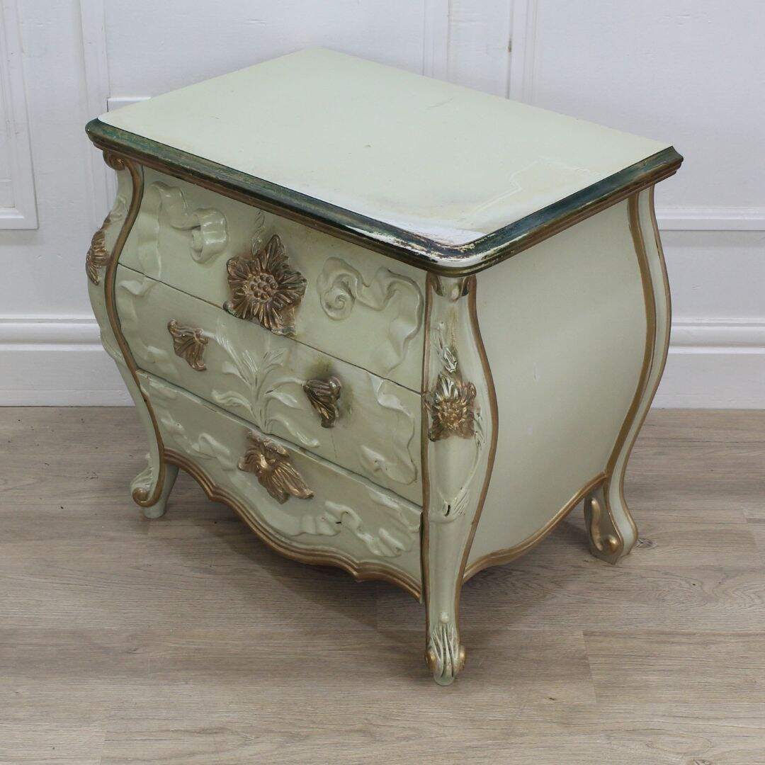Ornate carved nightstands, unpainted
