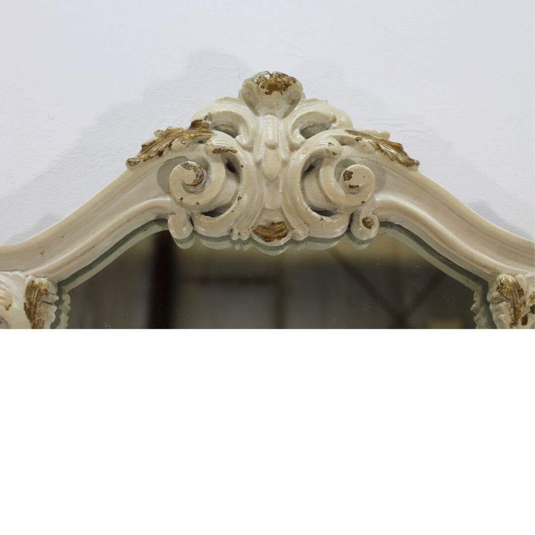 Ornate ivory/gold mirror
