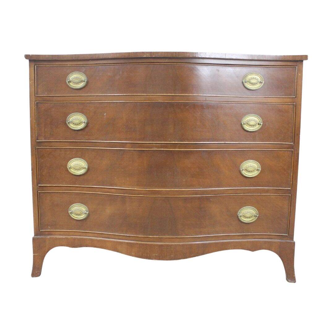 Serpentine front dresser, unpainted