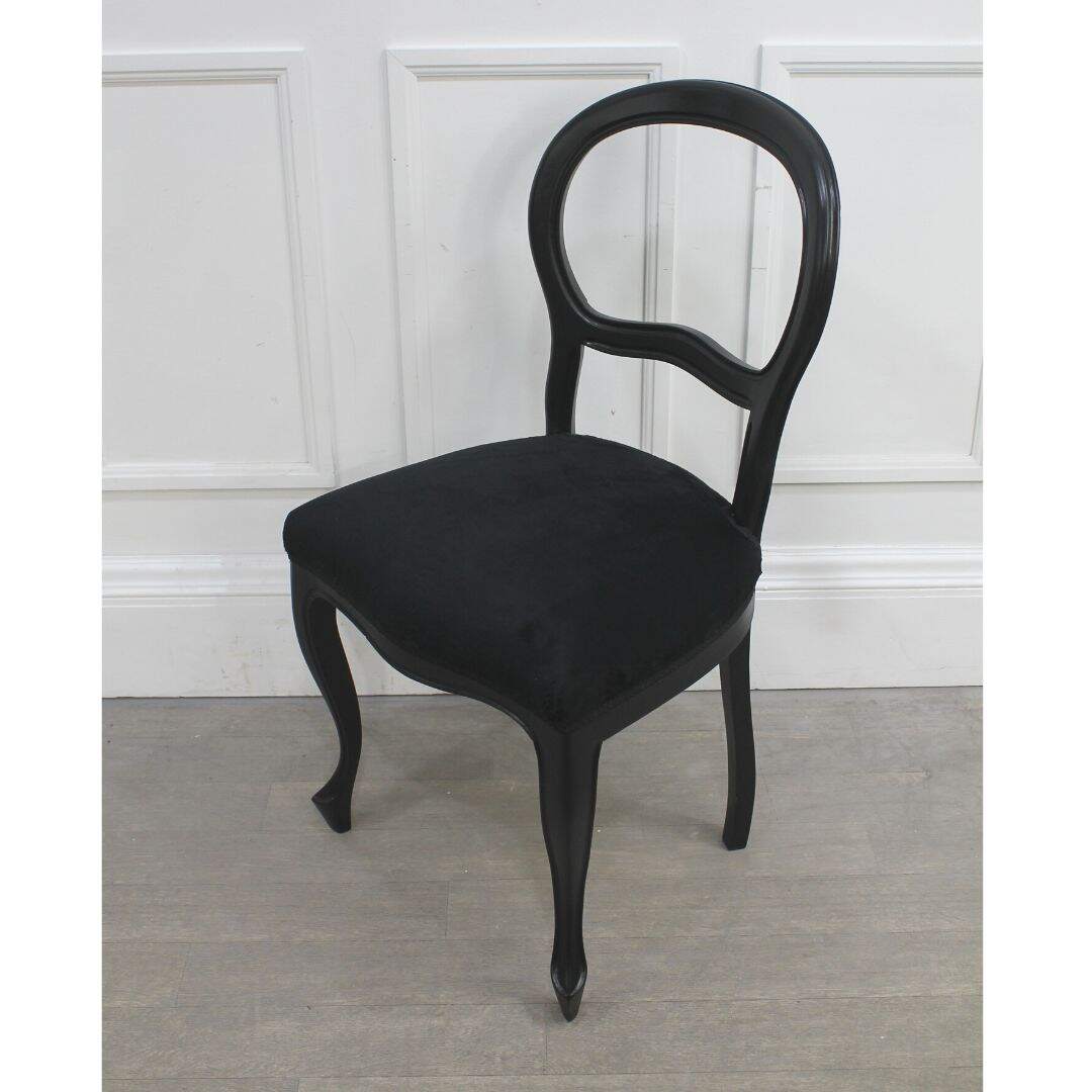 black boudoir chair