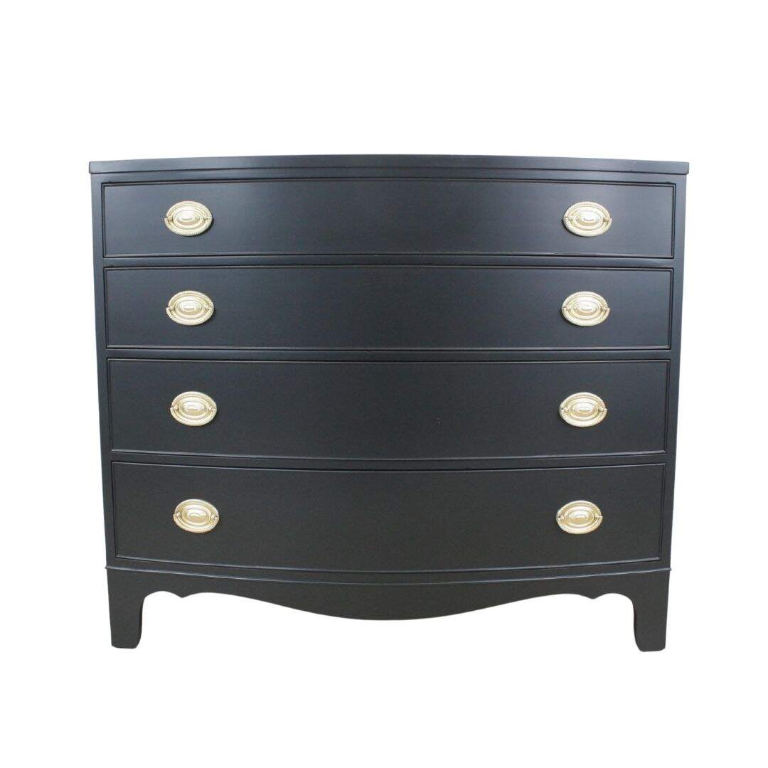Black bow front dresser