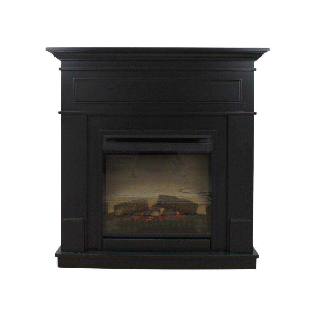 Black electric fireplace