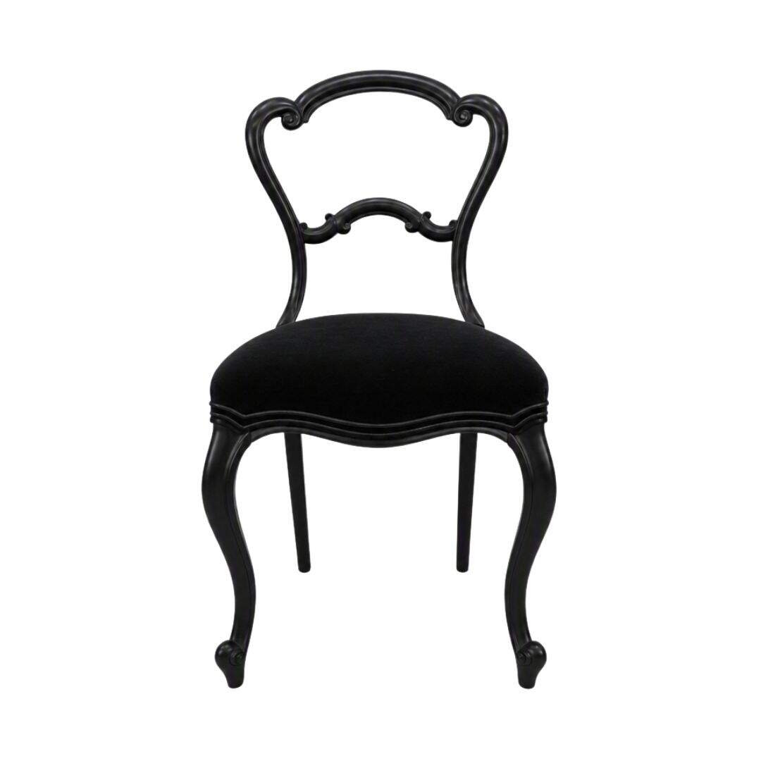 Black on black boudoir chair