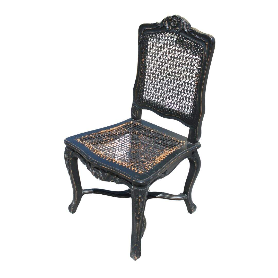 black french chair with caning