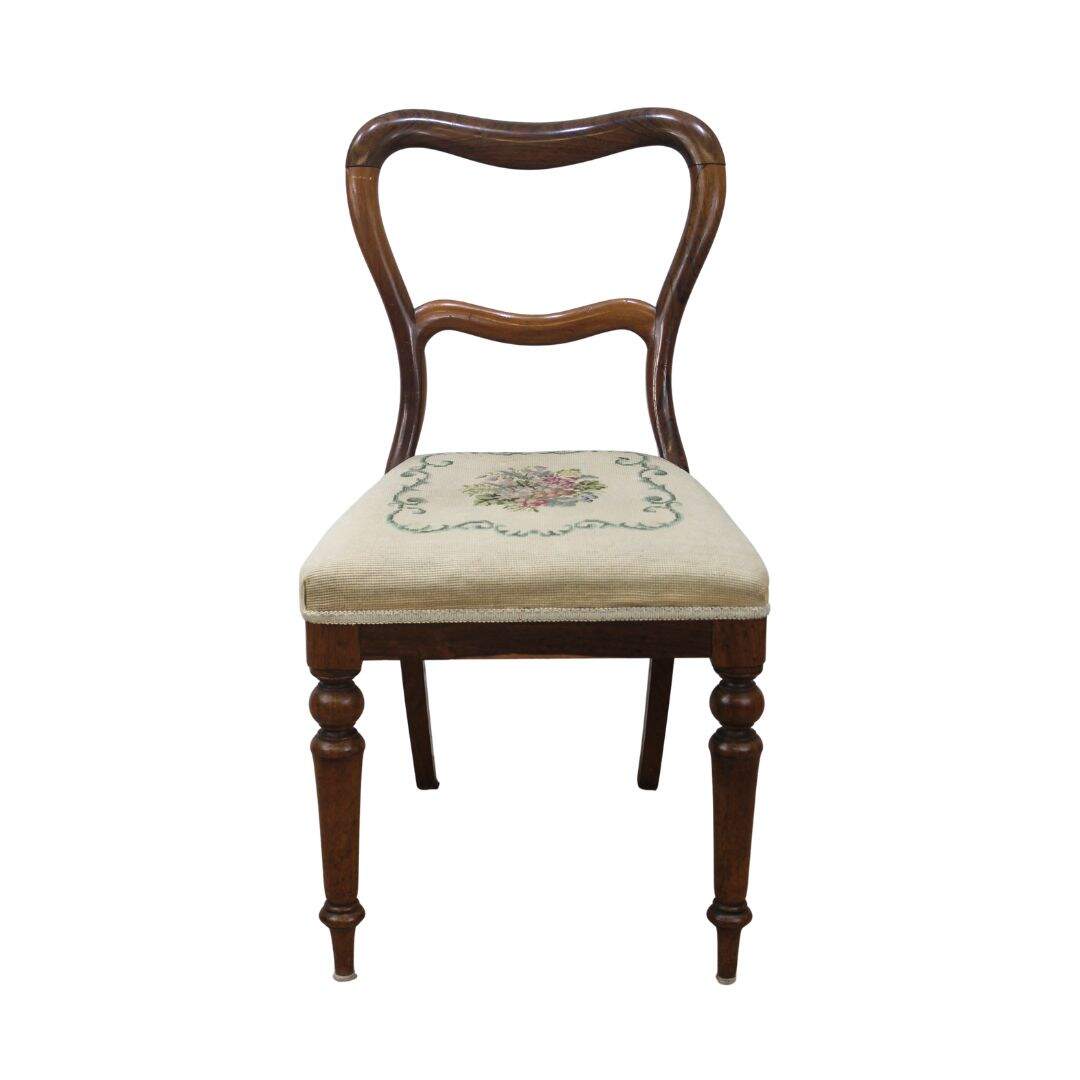 boudoir chair with needlepoint seat, unfinished
