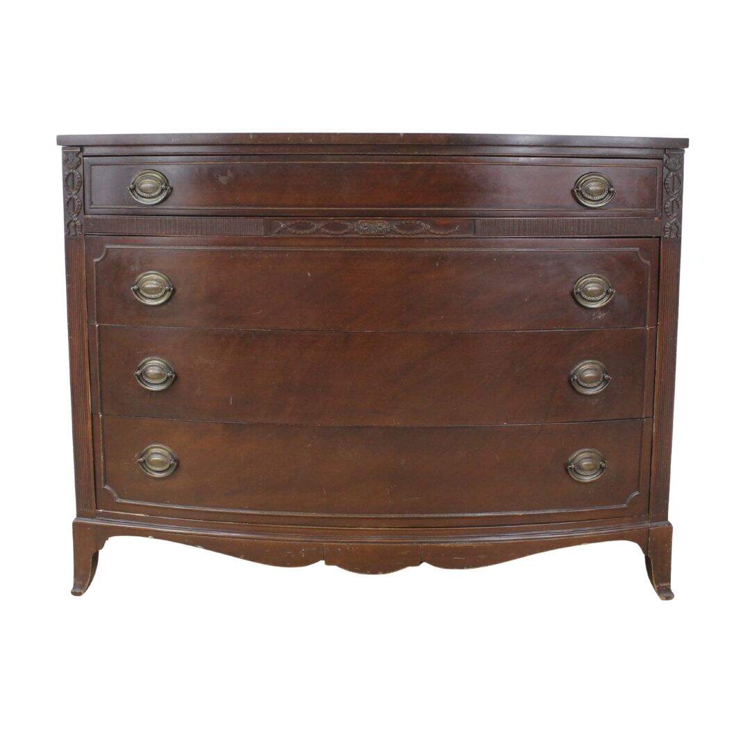 bow front dresser, unpainted