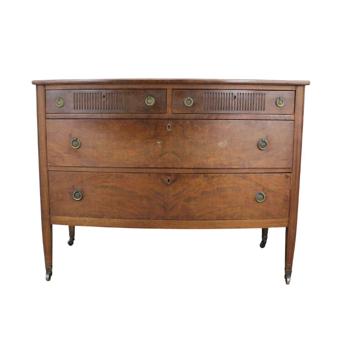 bow front dresser, unpainted