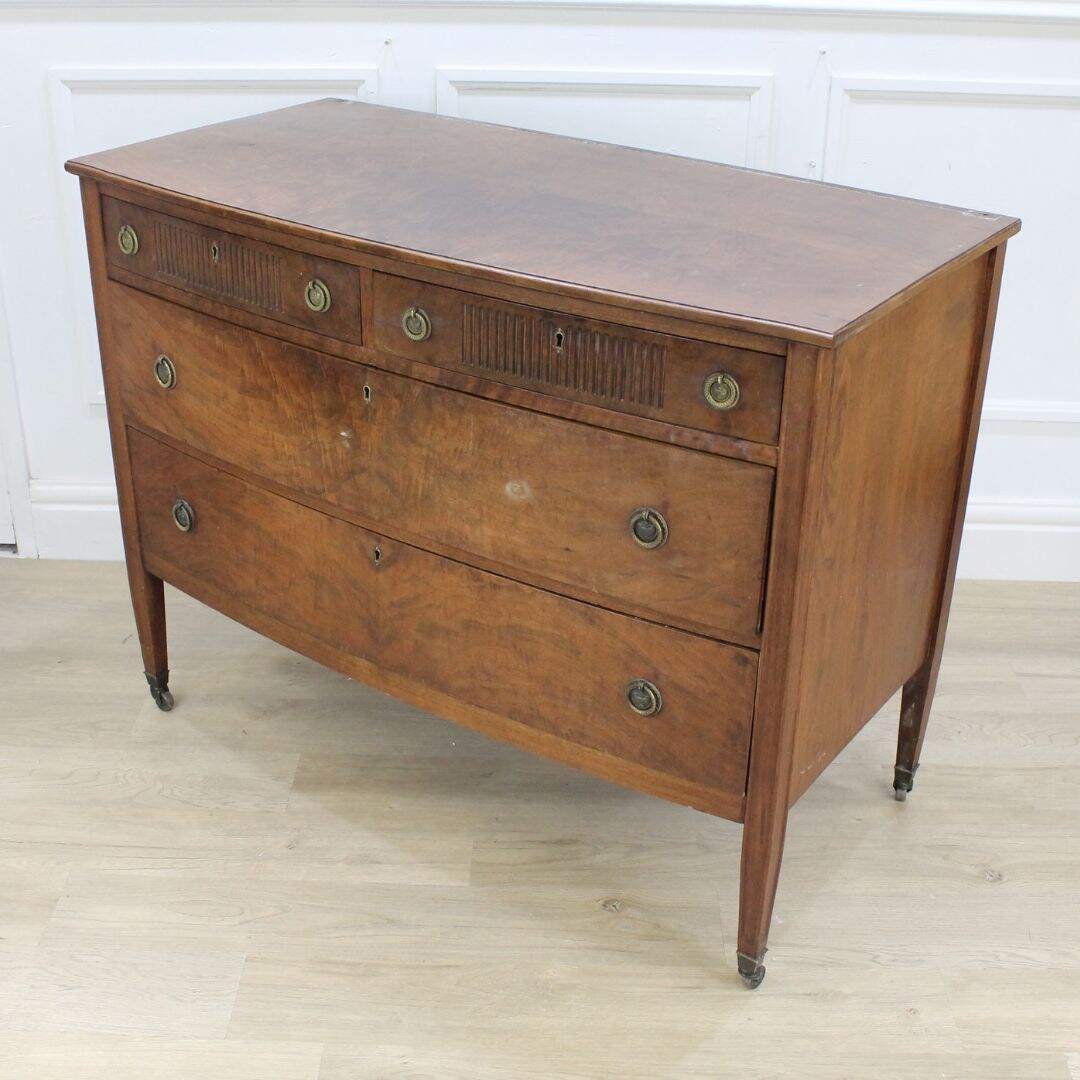 bow front dresser, unpainted