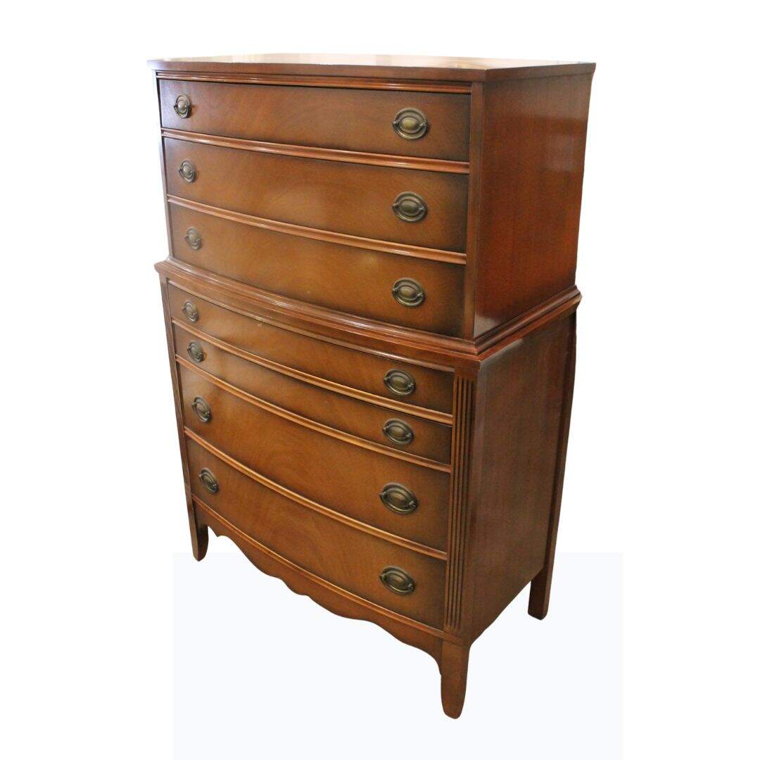 bow front highboy dresser, unpainted