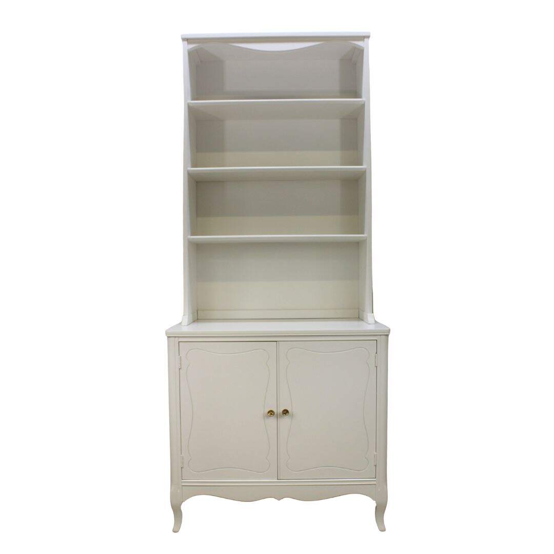 French provincial cabinet with upper bookcase