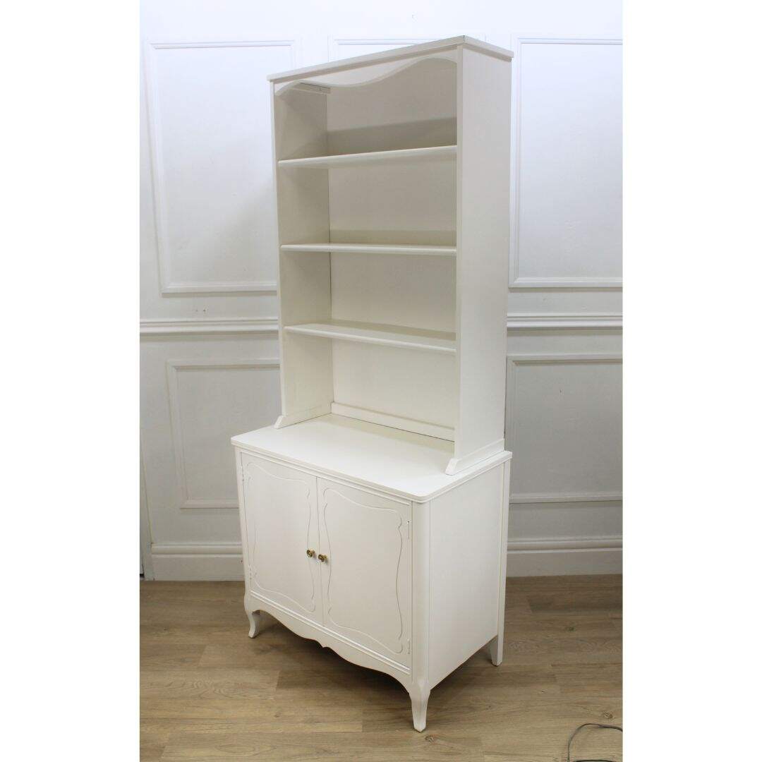 French provincial cabinet with upper bookcase
