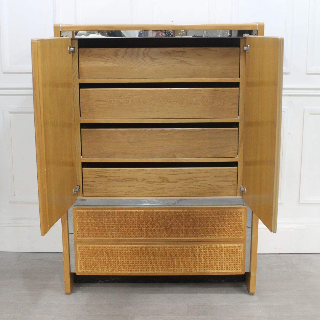 Modern chiffonier with caning