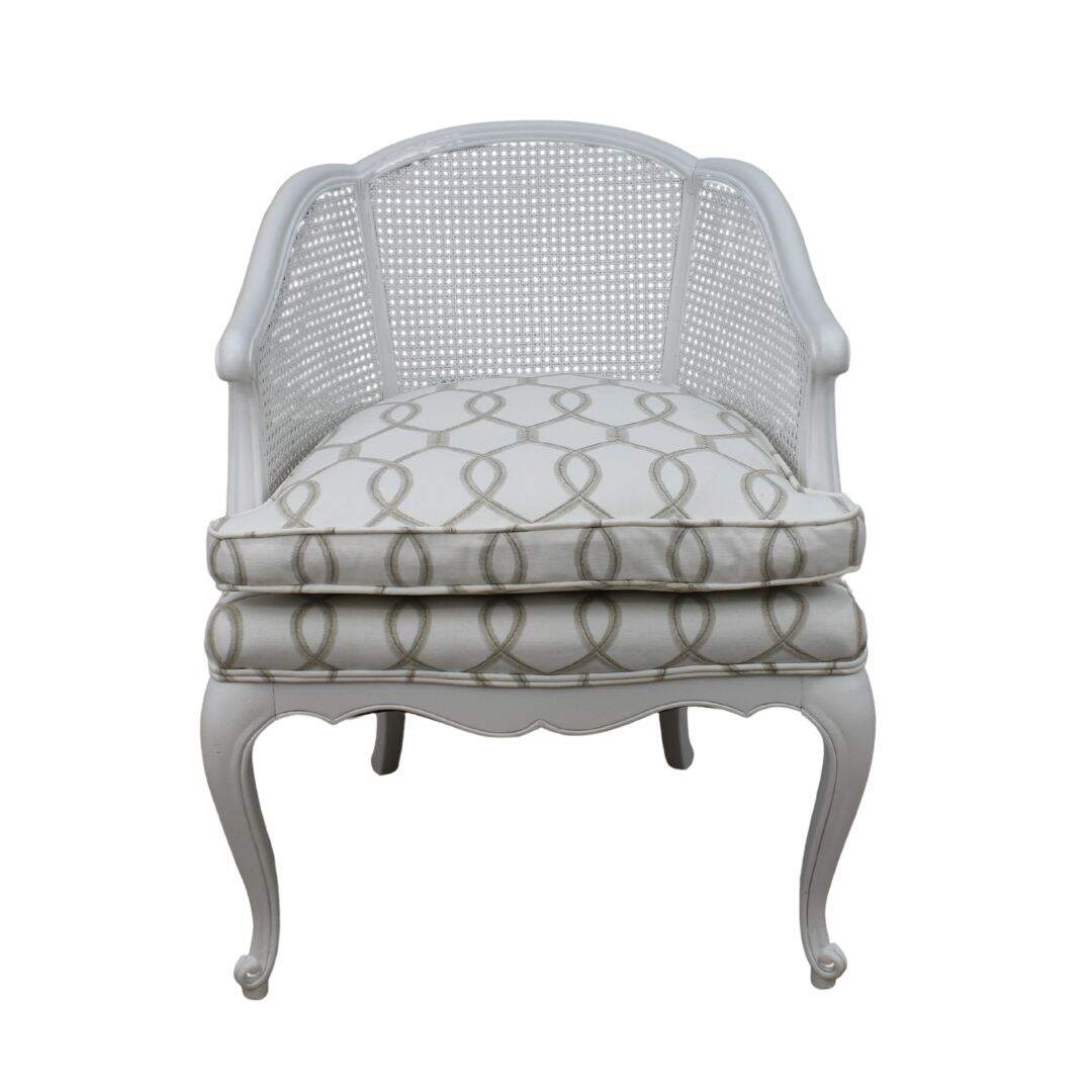 French provincial caned tub chair