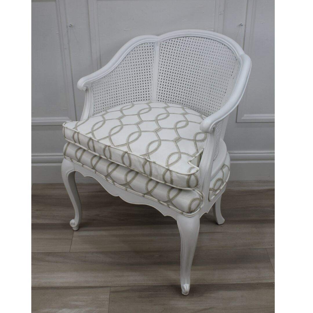 French provincial caned tub chair