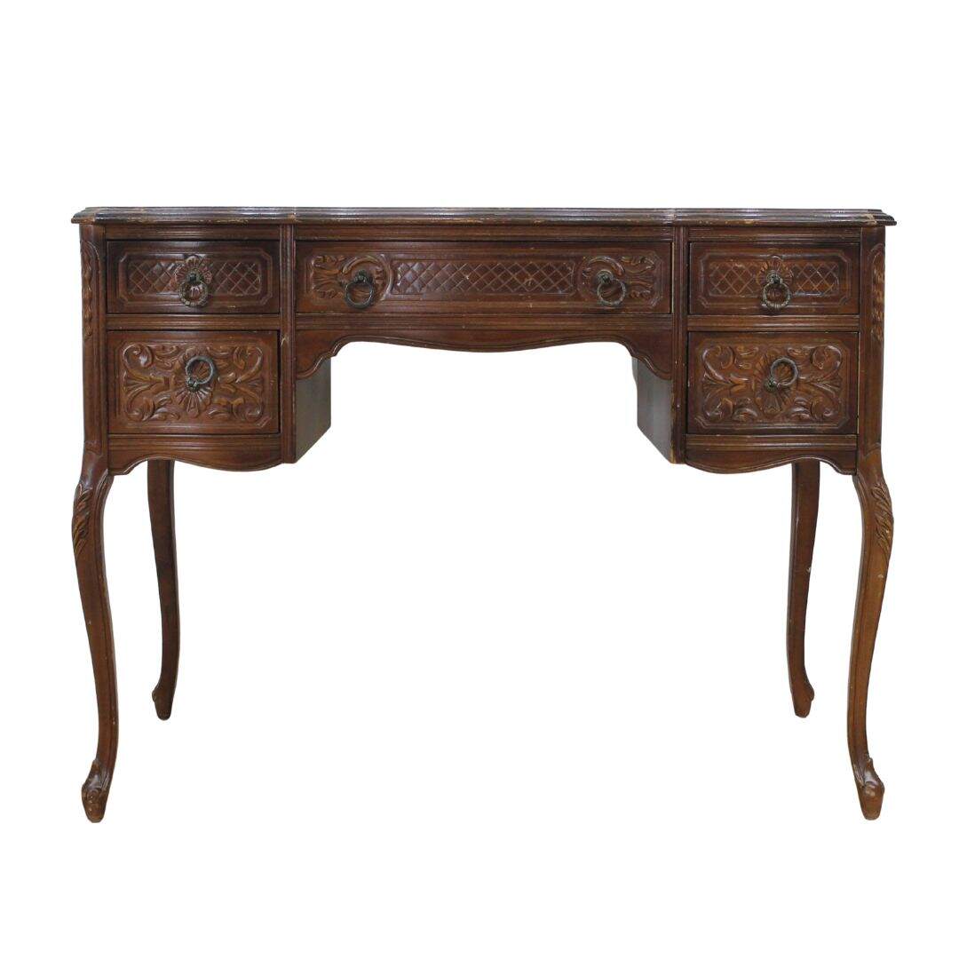 Very nice carved desk, unpainted