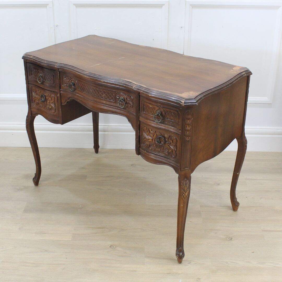 Very nice carved desk, unpainted