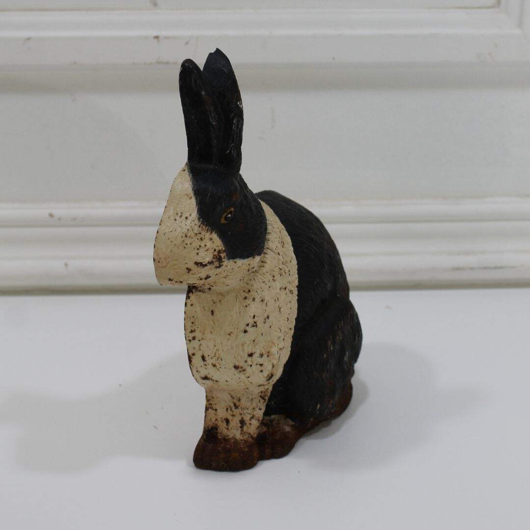 Vintage Cast iron rabbit door stop