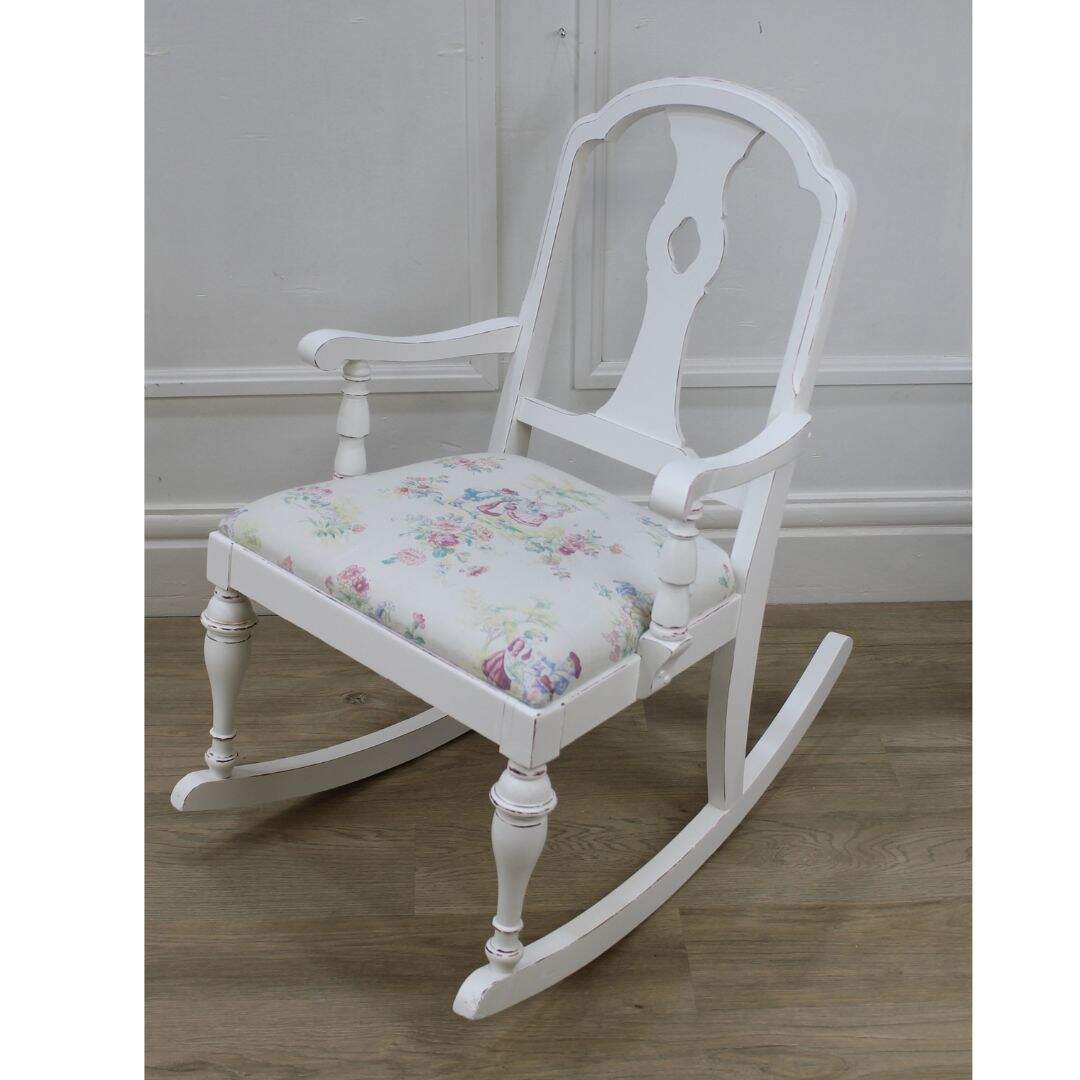 Child sized pink rocking chair