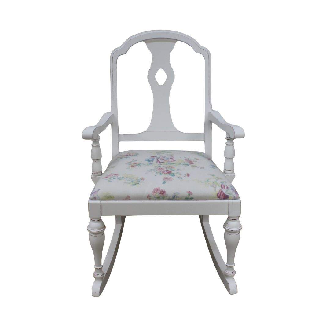 Child sized pink rocking chair