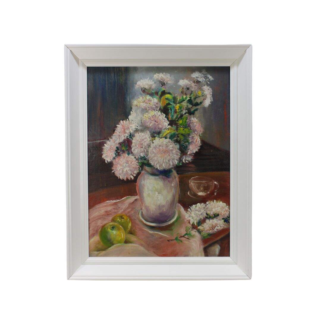 crysanthemums still-life painting