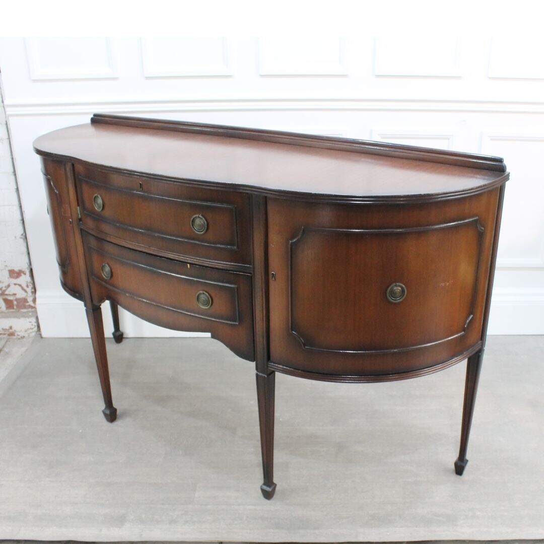 Buffet with curved sides, unpainted