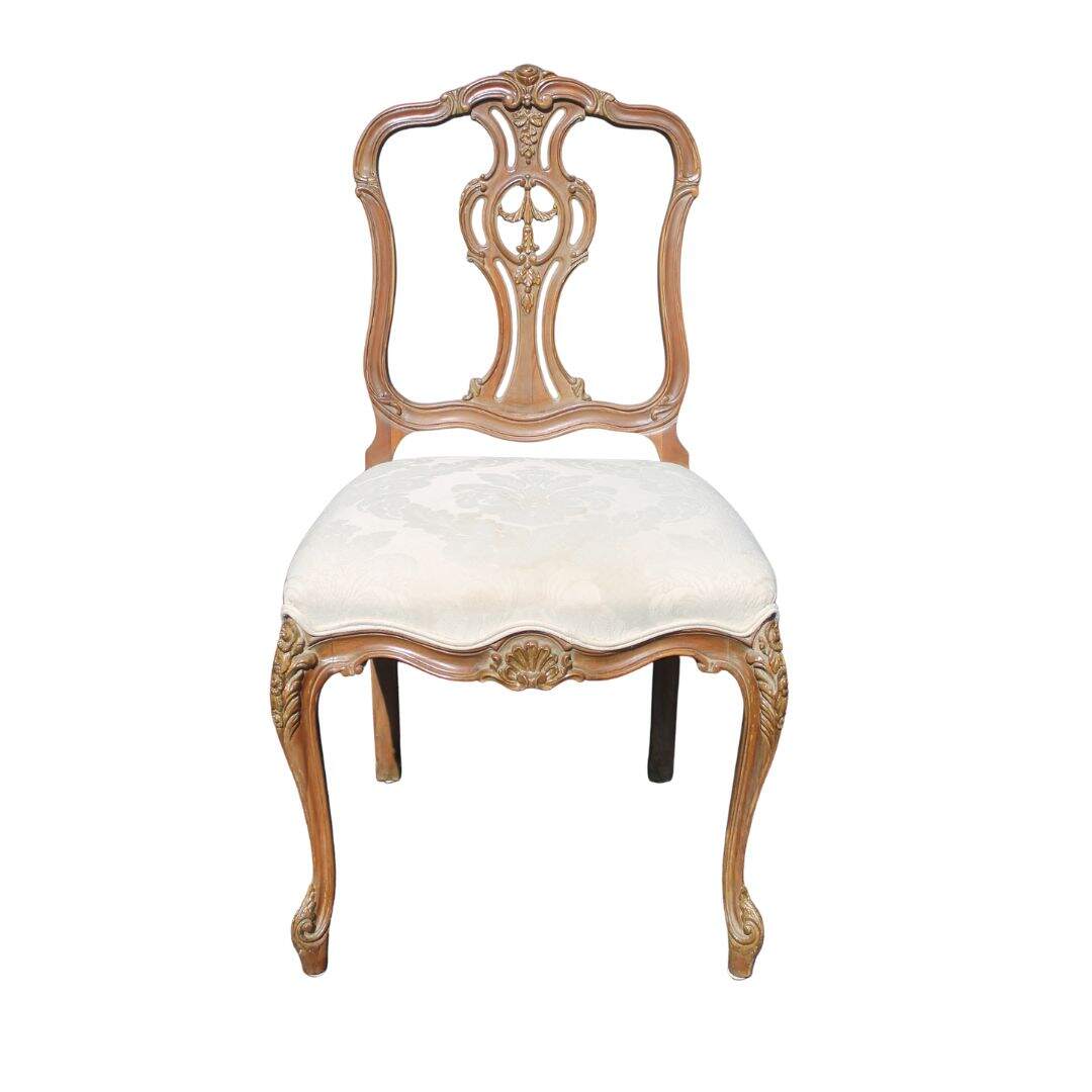 delicate carved occasional chair