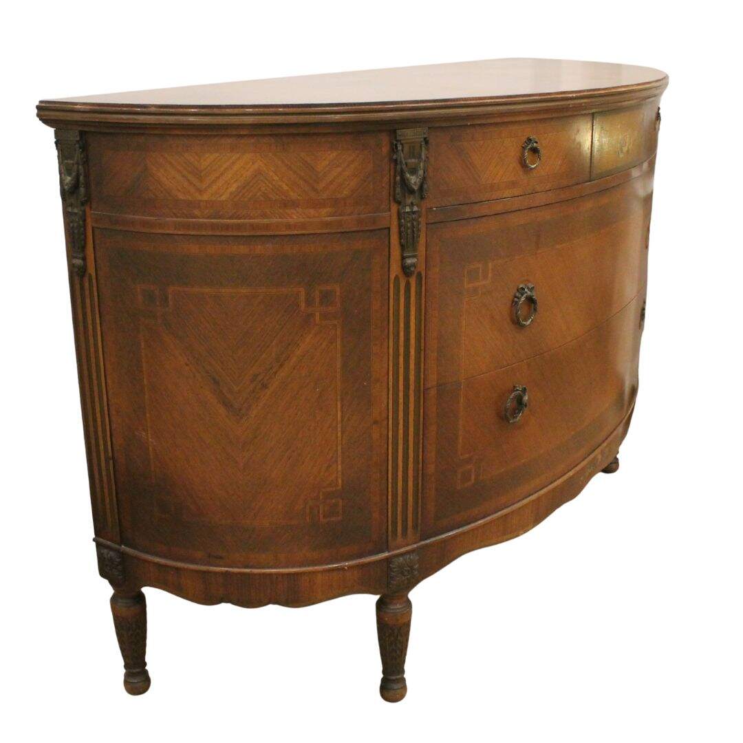 demi-lune dresser with inlay