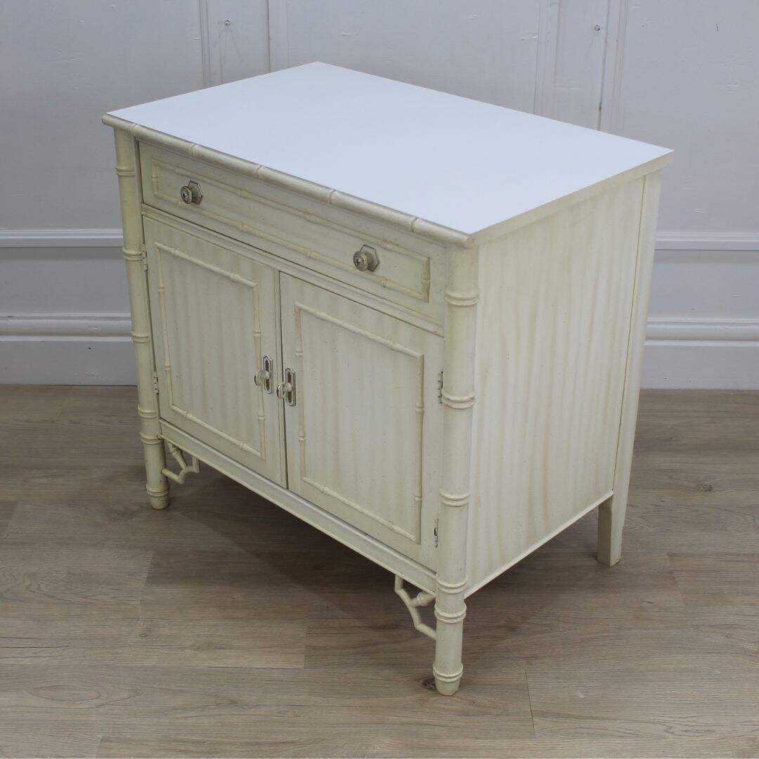 faux bamboo cabinet, unpainted