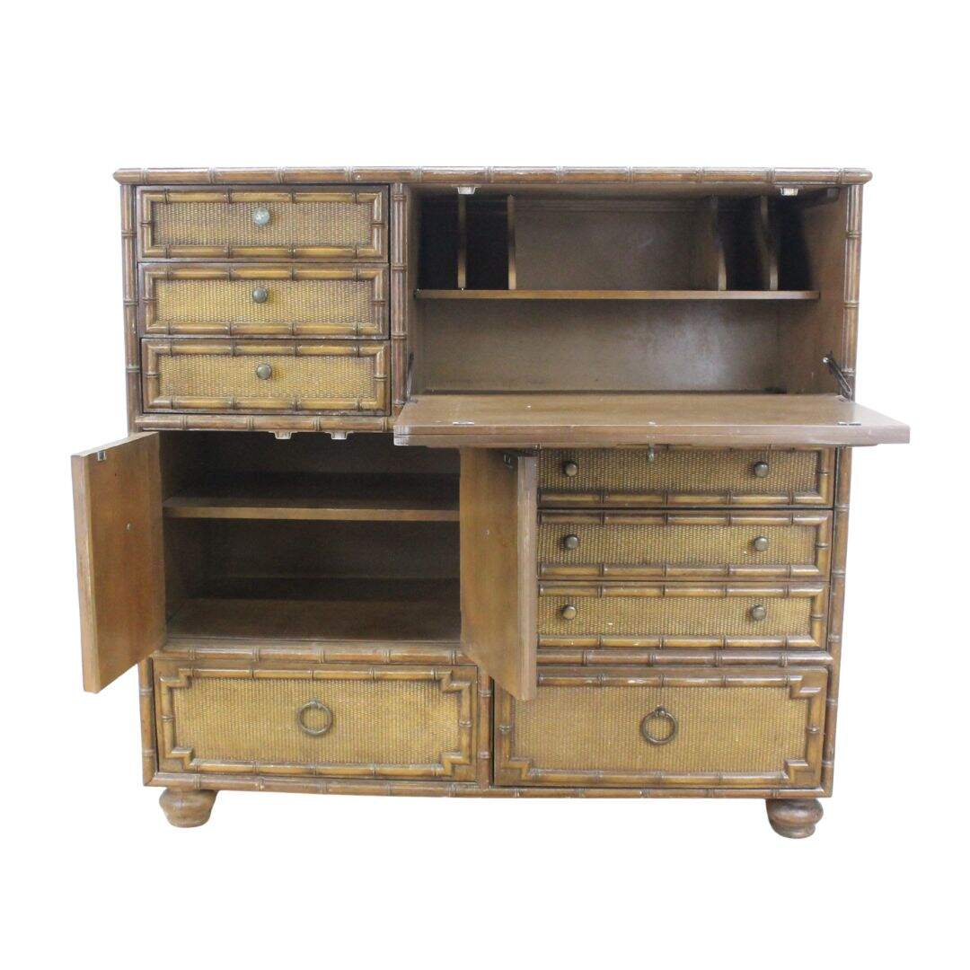 Faux bamboo cabinet, unpainted