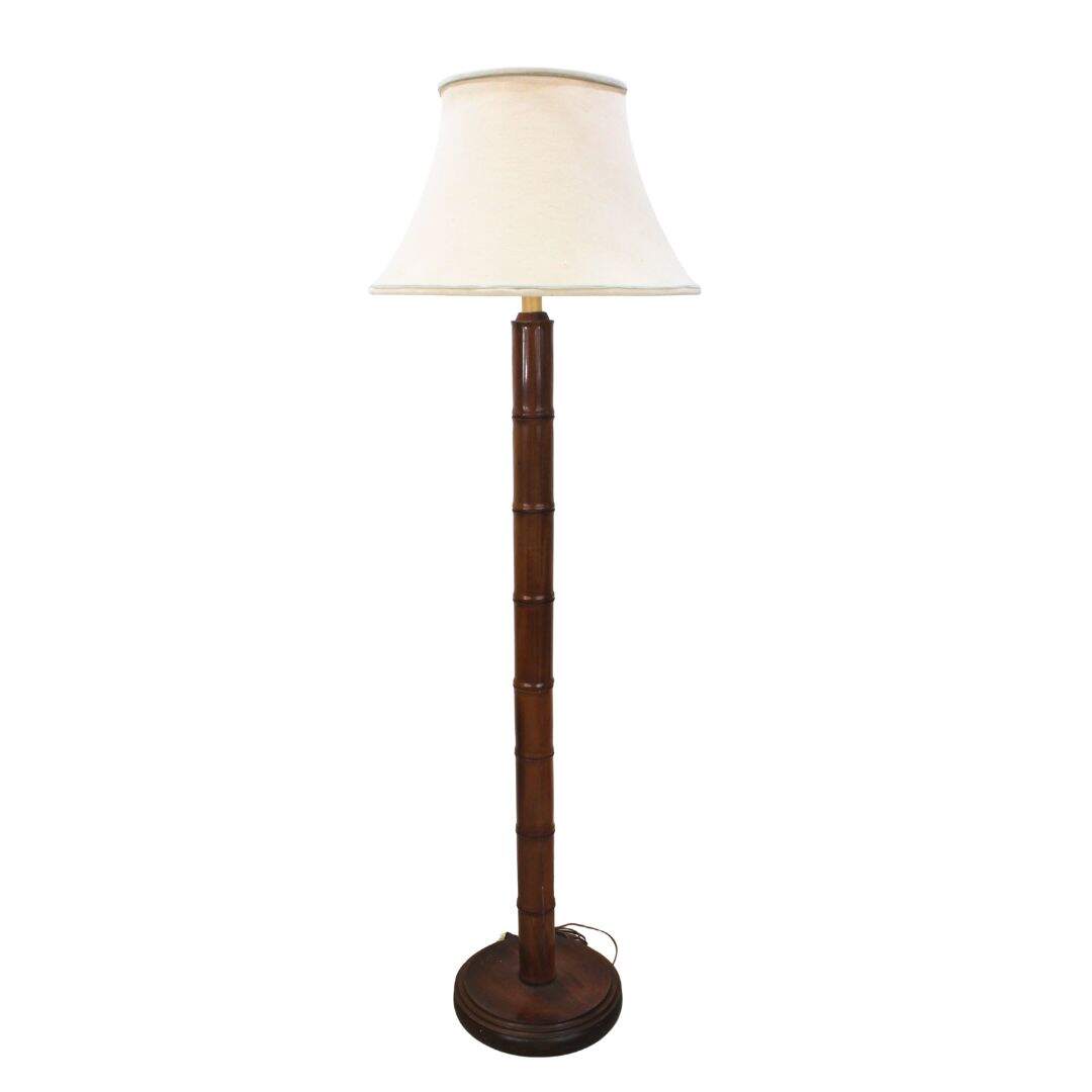 faux bamboo floor lamp, unpainted