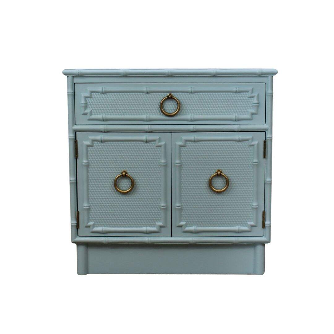 Blue Palm Beach regency nightstand
