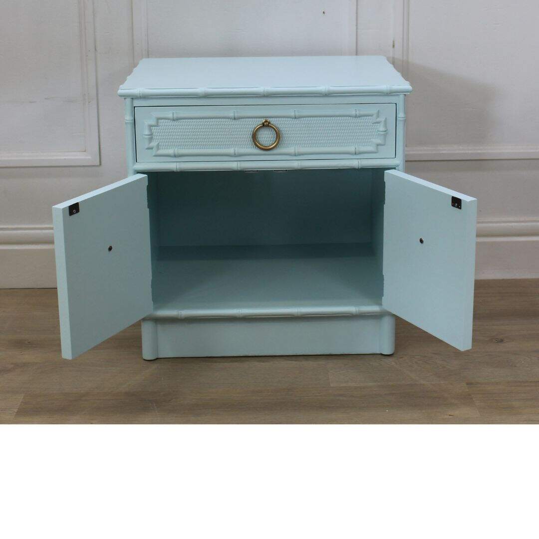 Blue Palm Beach regency nightstand
