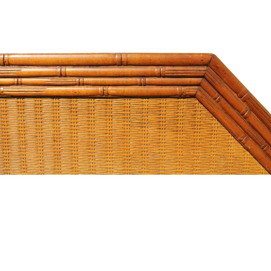 queen size faux bamboo and rattan headboard, unpainted