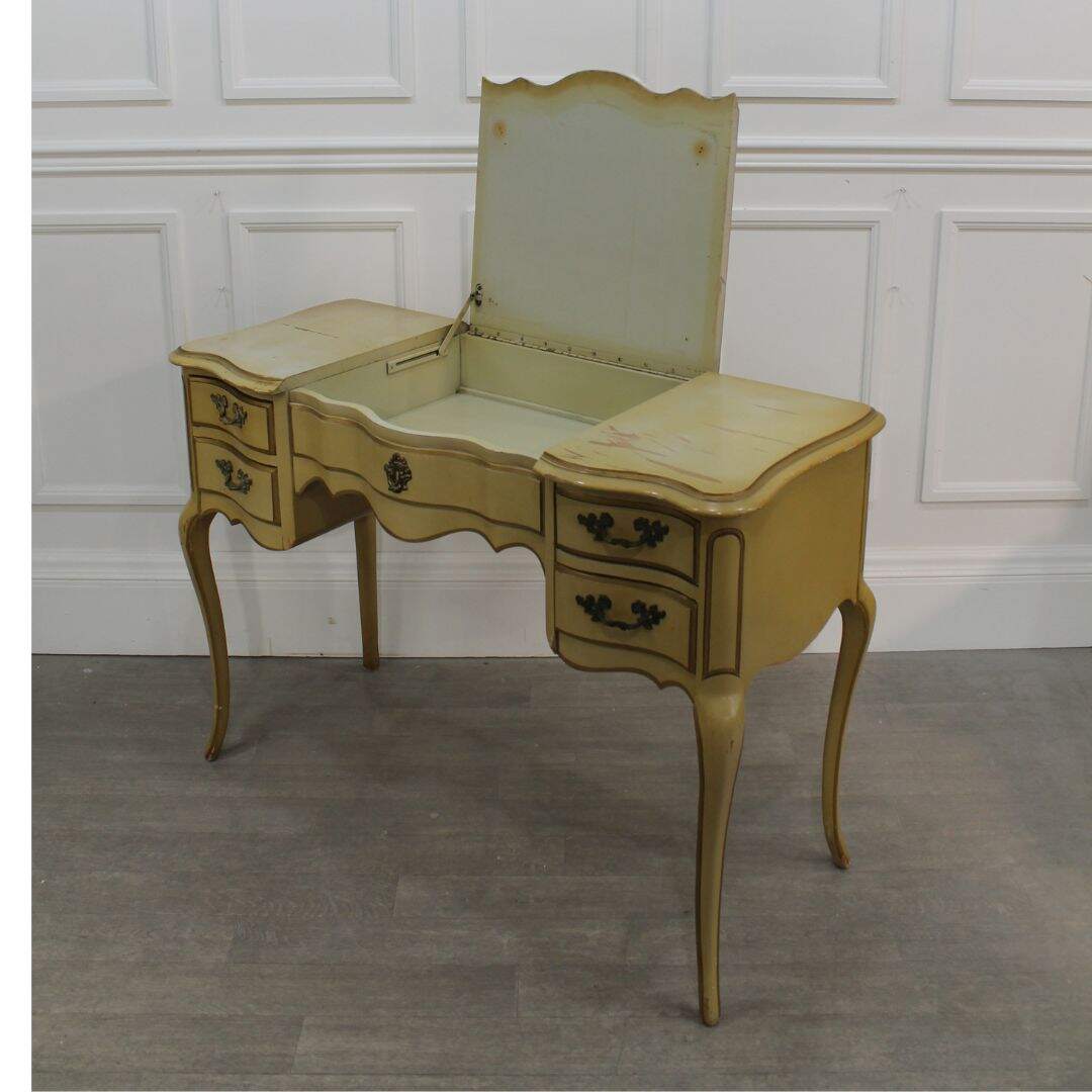 French Provincial flip top vanity