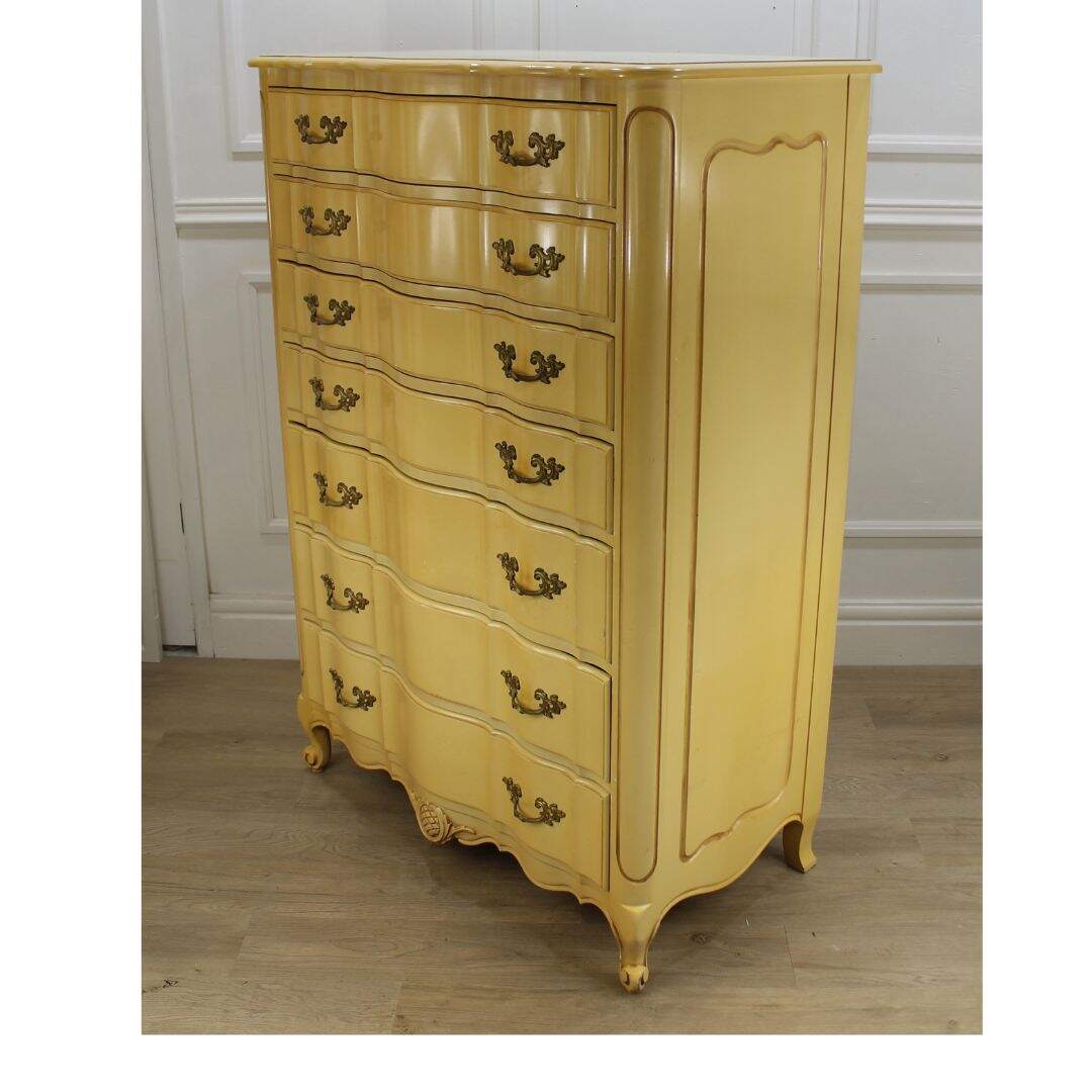 french provincial highboy dresser, unpainted