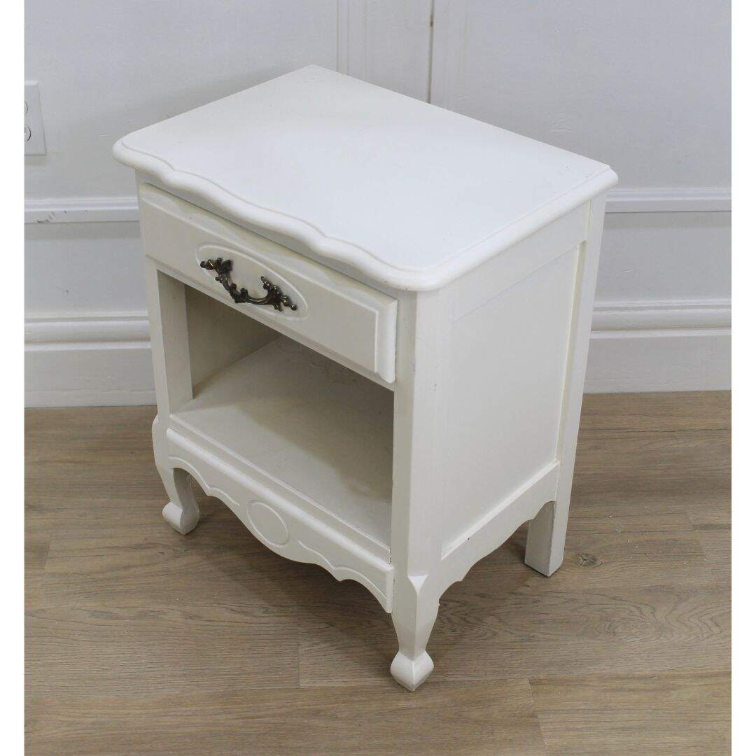 french provincial night table, unpainted