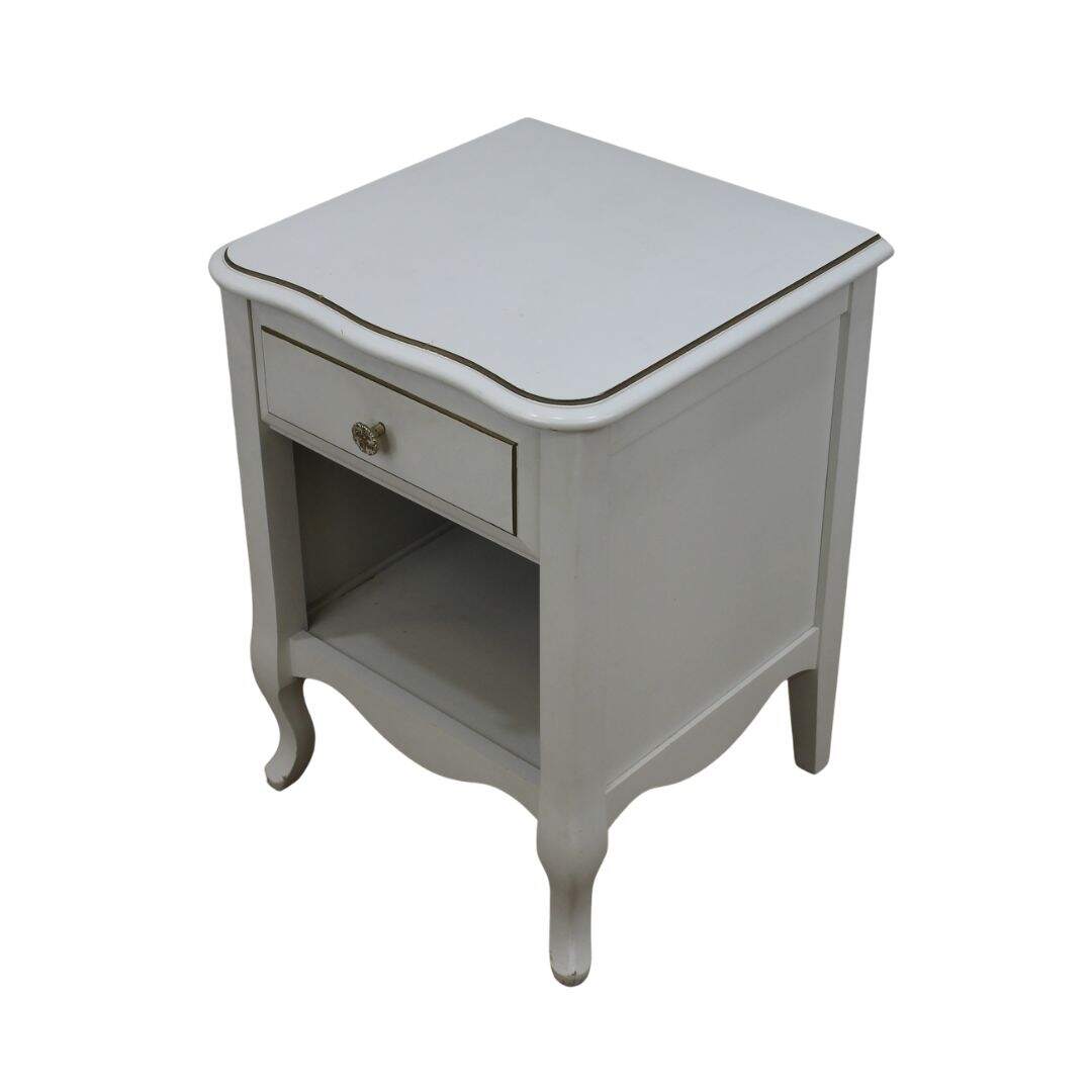 french provincial night table, unpainted