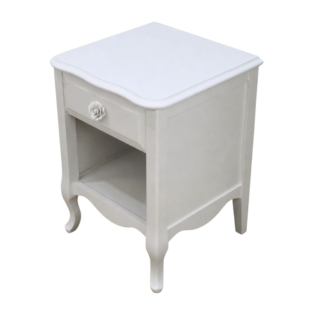 Pair of French provincial night tables with drawer and open space