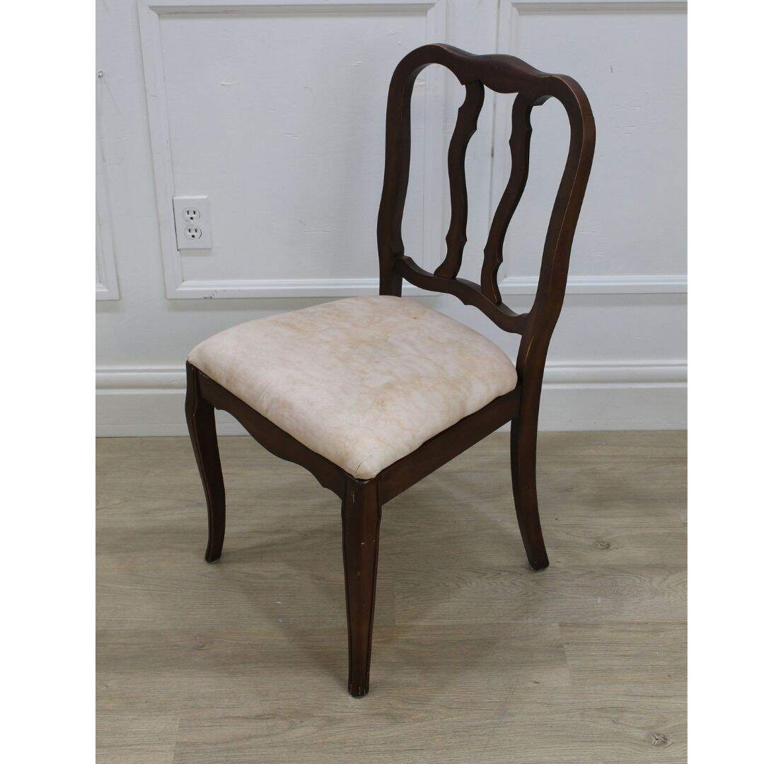 set of 4 French provincial dining chairs, unpainted
