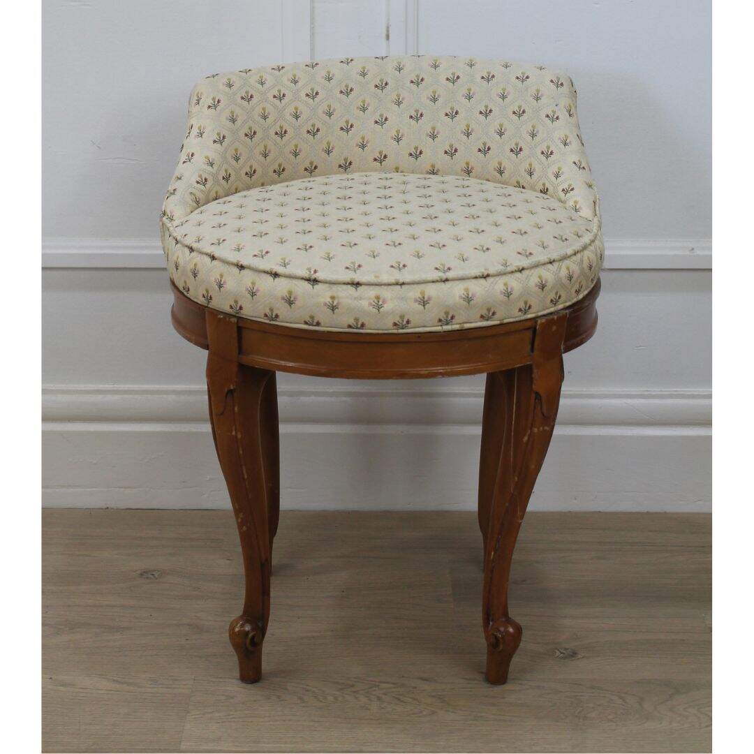French provincial swivel vanity chair