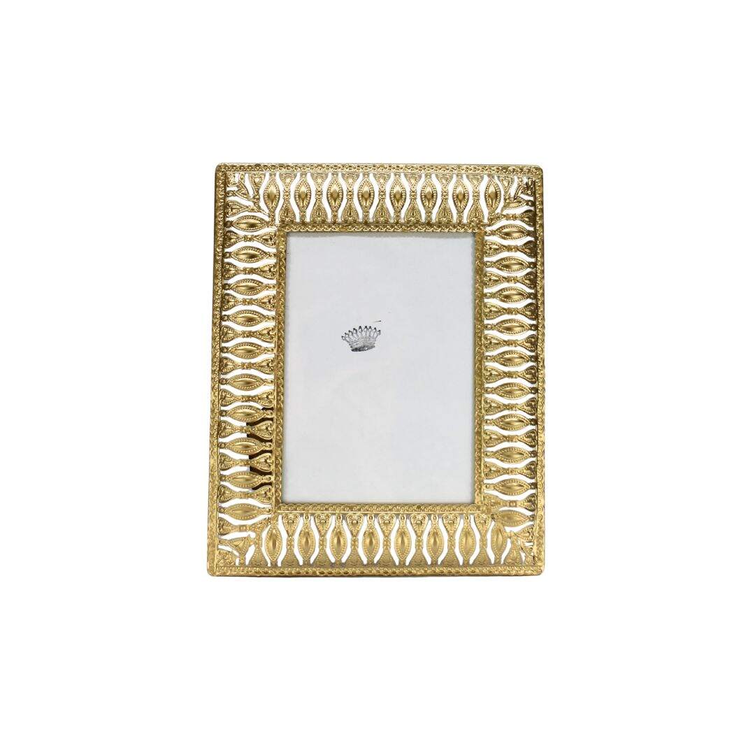 gold punched tin picture frame