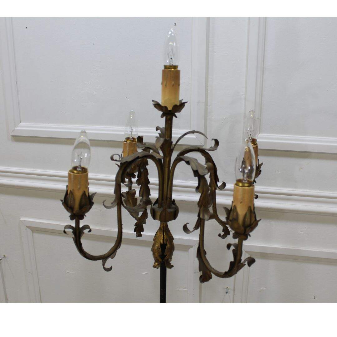 wrought iron candelabra/floor lamp