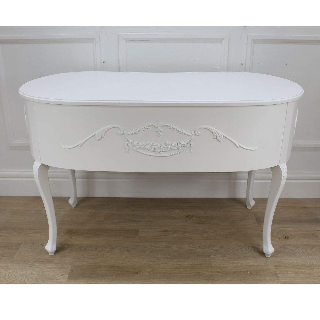 Kidney shaped vanity/desk