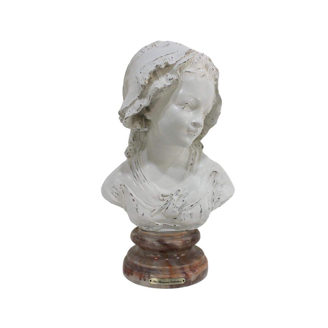 lady bust on marble base