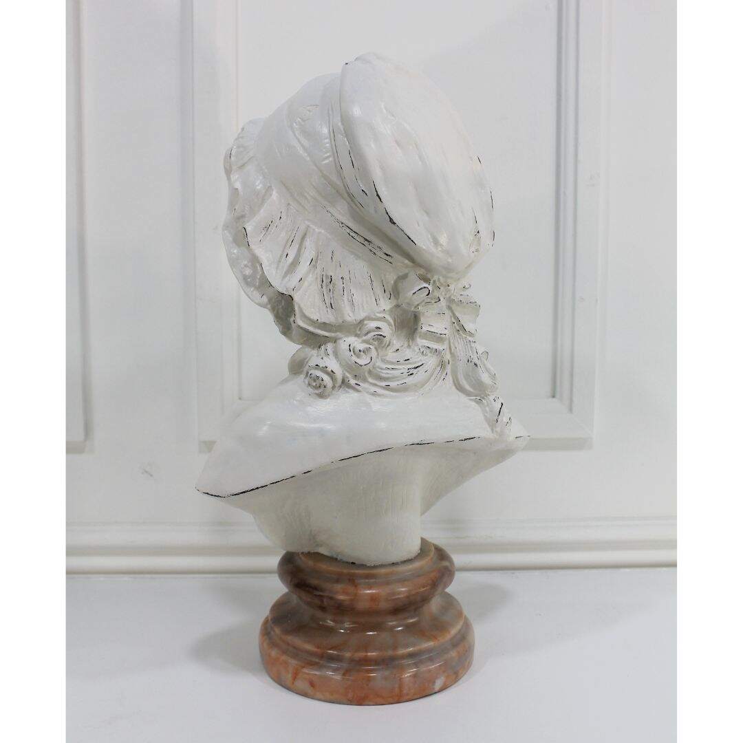 lady bust on marble base