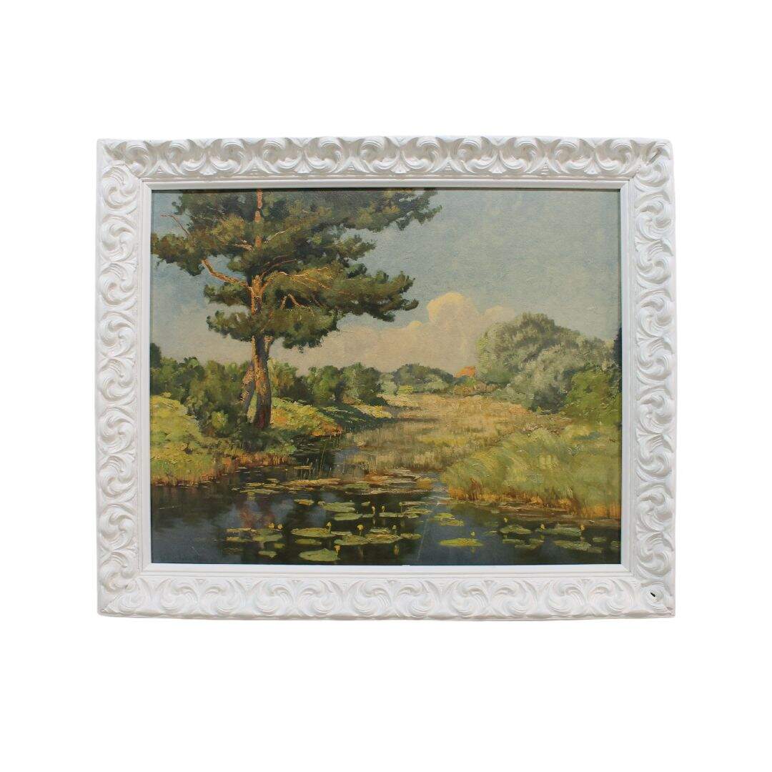 Vintage framed landscape print