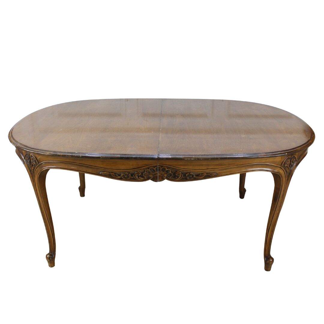 large french provincial dining table, unpainted