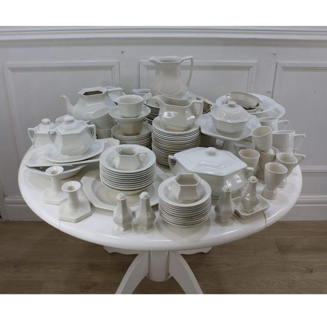 large set of English ironstone dishes