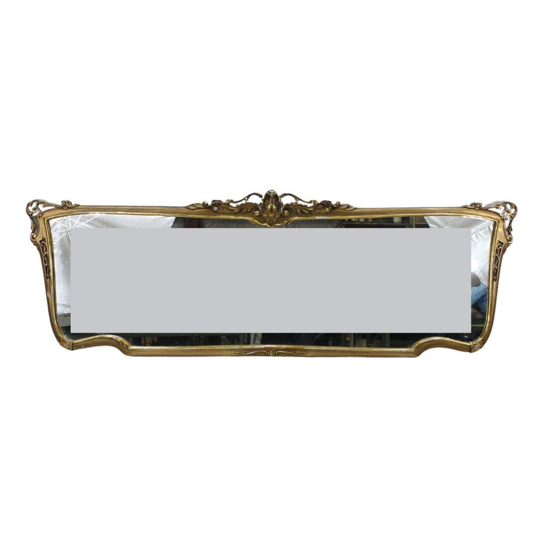 long gold leaf mantel mirror